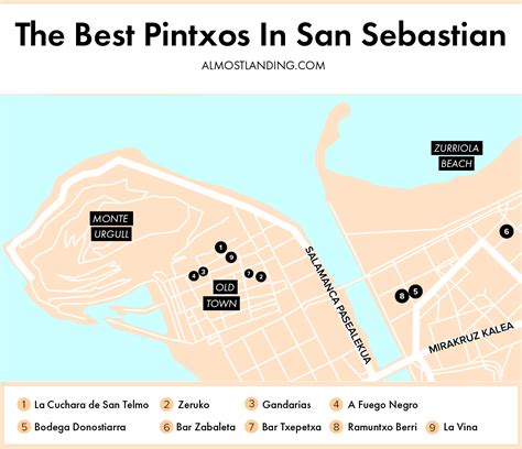 The Best Pintxos In San Sebastian Spain And Pintxos Map