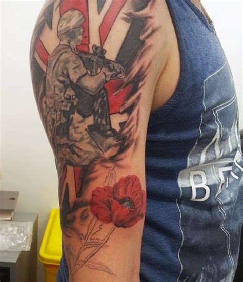 100 Military Tattoos For Men Memorial War Solider Designs