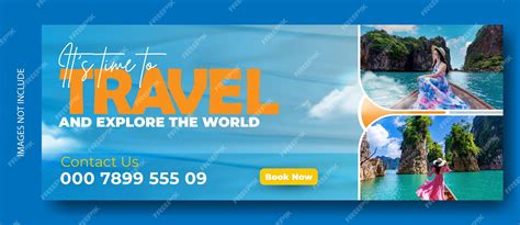 Premium Vector Travel Tour Cover Template Design