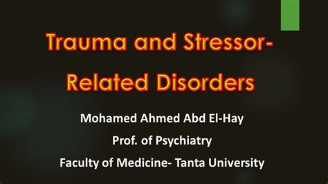 Trauma And Stressor Related Disorders YouTube