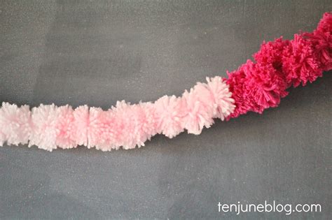 Ten June How To Make A DIY Yarn Pom Pom Garland