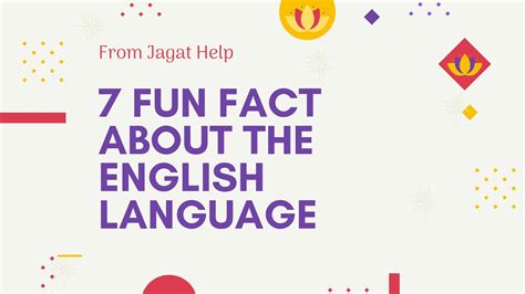 Fun Facts About The English Language Jagat Help Facts