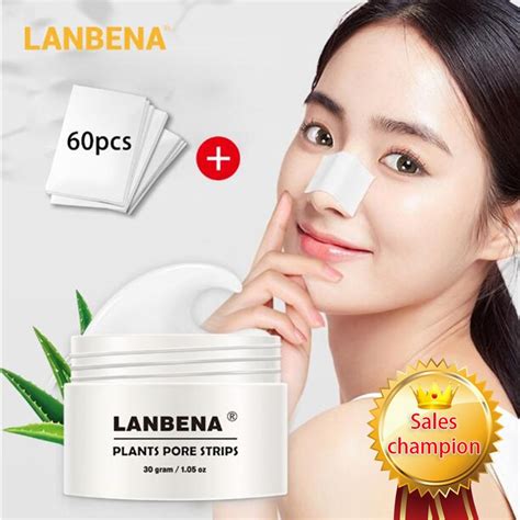 New Lanbena Unisex Blackhead Remover Nose Face Mask Pore Strip Black