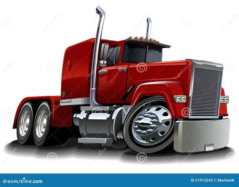 Vector cartoon semi truck stock vector. Illustration of moving - 21912242