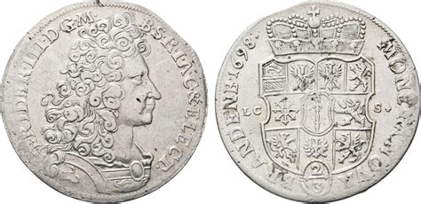 Brandenburg Preußen 2 3 Taler 1698 LCS Berlin Friedrich III 1688 1701