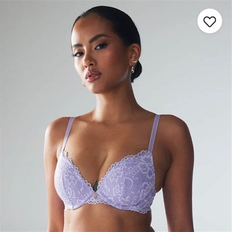 Savage X Fenty Intimates And Sleepwear Savage X Fenty Floral Lace Push Up Bra 34d Lavender Nwt