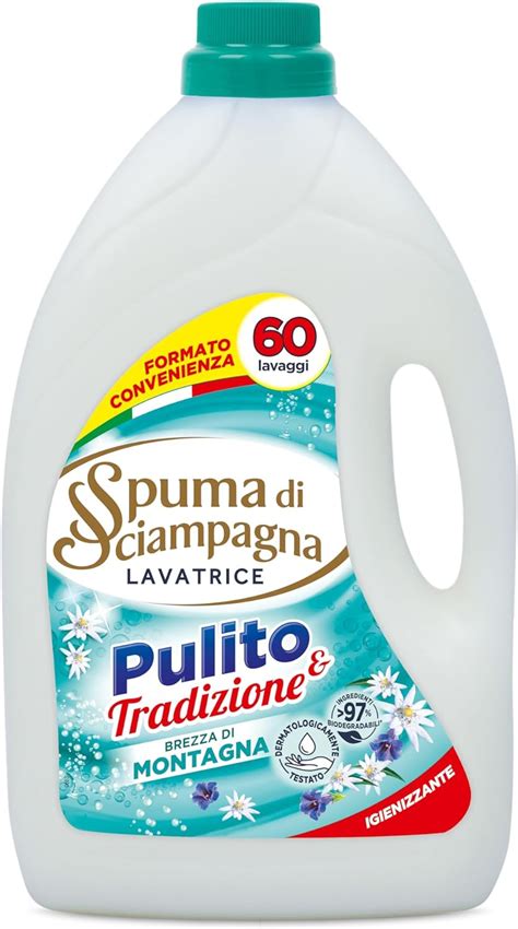 Spuma Di Sciampagna Detersivo Lavatrice Liquido Freschezza Alpina 60