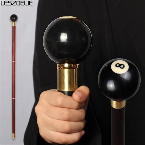 2 Sytles Black Eight Luxury Wooden Walking Stick Cane Man Decorative