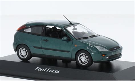 Miniature Ford Focus Maxichamps Mk I Metallise Vert Voiture