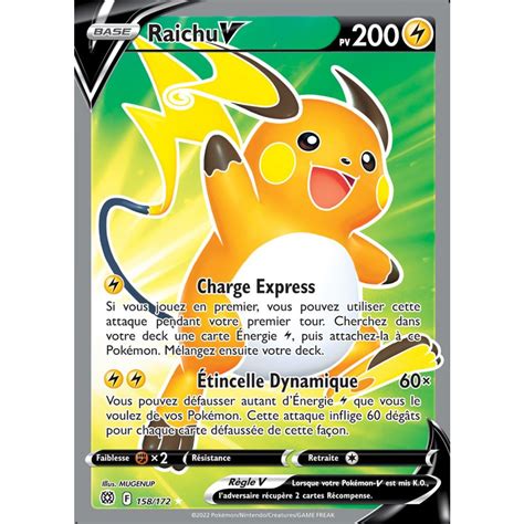 Pok Mon Raichu V Full Art Ultra Rare Eb Epee Et