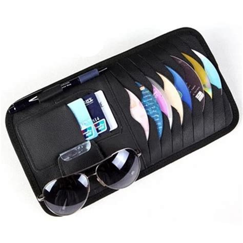 Car Sun Visor Cd Holder And Vehicle Organizer Auto Interior Accessories 10 Pocket Cd Dvds