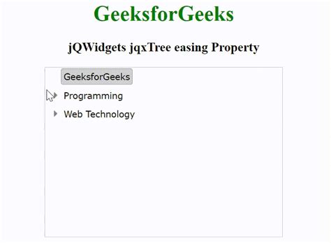 propiedad de aceleración jQWidgets jqxTree Barcelona Geeks