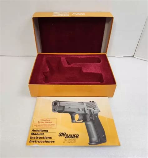 Vintage Oem Sig Sauer P Original Box Owner S Manual Foam Liner Mm