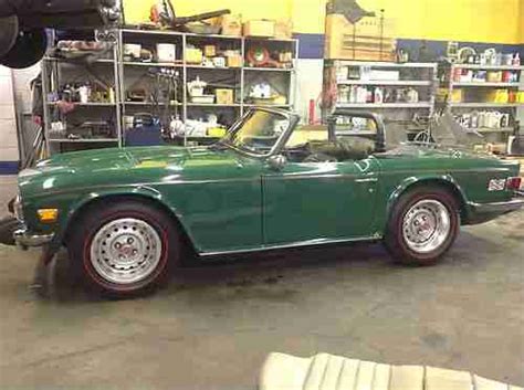 Find Used 1975 Triumph Tr6 Roadster 59 000 Miles British Racing Green Great Condition In