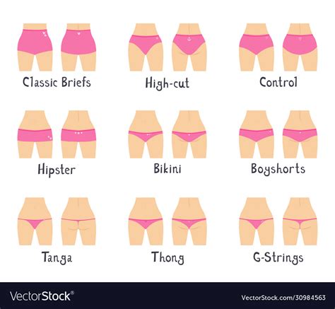 Various Styles Panties Royalty Free Vector Image