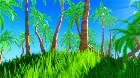 Artstation Stylized Palm Trees [roblox] Game Assets