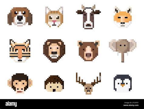 Pixel art animals hi-res stock photography and images - Alamy