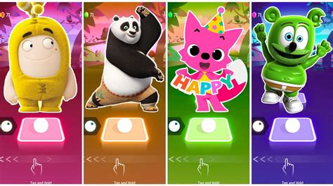 Oddbods Bubbles Kung Fu Panda Pinkfong Gummy Bear Tiles Hop Edm