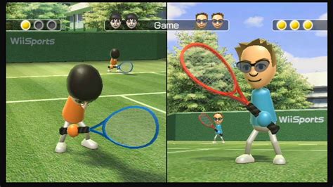 Playing Wii Sports Tennis Youtube