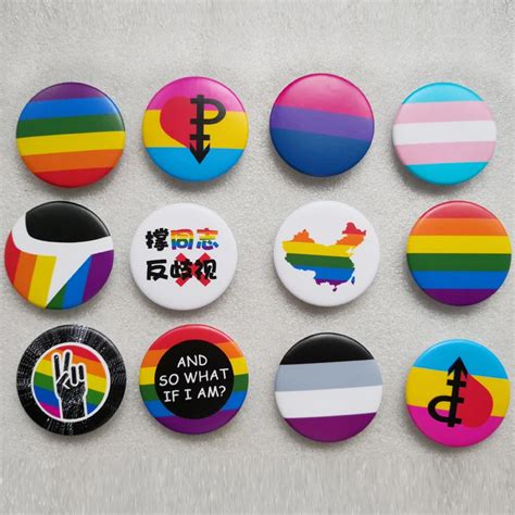 Transgender Pride Rainbow Lgbt Pins Gay Intersex Asexual Pride Lapel Pins Love Is Bisexual