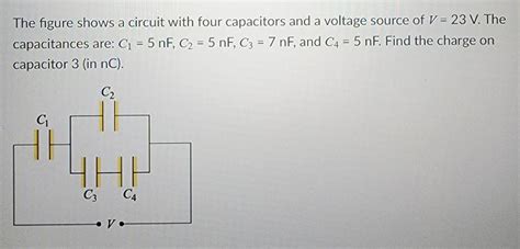 Solved The Figure Shows A Circuit With Four Capacitors And A