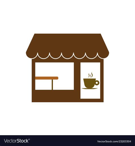 Commerce coffee shop store icon Royalty Free Vector Image