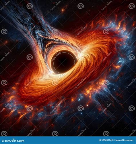 Impresionante Agujero Negro Espacial Atrae Miradas Curiosas Stock Photo