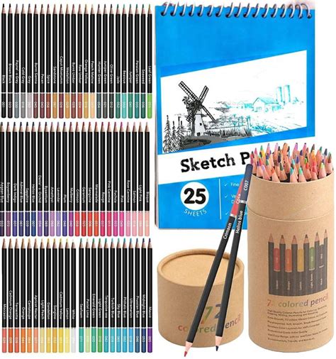 Corslet 73 Pc Colour Pencils Set 72 Shades For Coloring