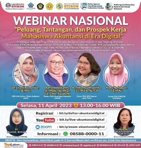 WEBINAR NASIONAL Peluang Tantangan Dan Prospek Kerja Mahasiswa