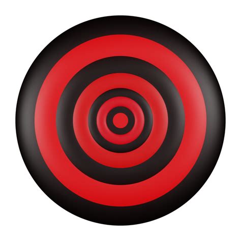 Red And Black 3d Bullseye Target 44788304 Png