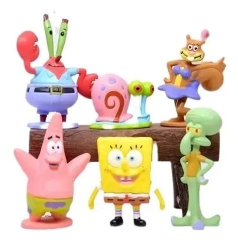 Kit Bonecos Do Bob Esponja Miniaturas Pronta Entrega