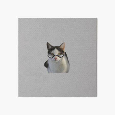 Beluga Discord Beluga Cat Pixel Glasses Art Board Print For Sale