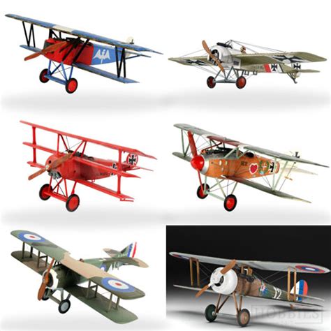 Revell 1:72 Model Kits WW1 Aircraft Sopwith Camel Fokker Nieuport Bi ...