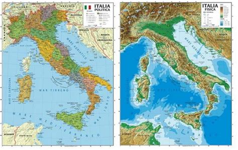 Planisfero 147 Italia Carta Murale Da Aula Scolastica Fisico Politica