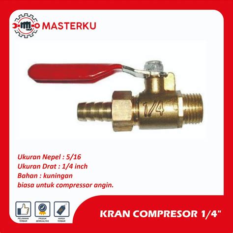 Jual Kran Compresor Inch Kran Angin Kompresor Kuningan Shopee