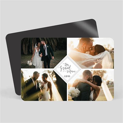 Magnet Remerciements Mariage Charme Classique Popcarte