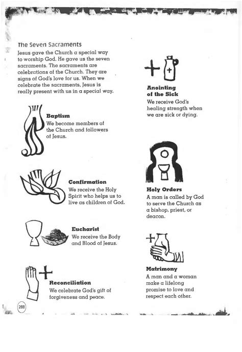 Seven Sacraments Worksheets