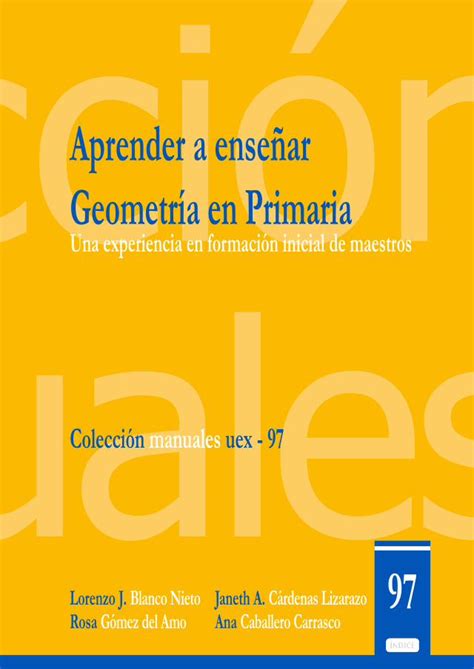 PDF Aprender a enseñar Geometría en Primaria Más CVUEx las