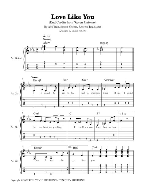 Love Like You Almost Complete Version Arr Daniel Roberts By Aivi Tran Sheet Music For