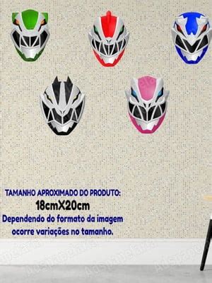 Placa Decorativa 29x20 Chibi Power Rangers Compre Produtos