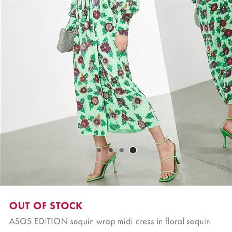 Asos Edition Dresses Asos Edition Sequin Wrap Midi Dress In Floral