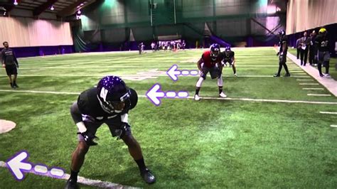 Northwestern Wildcats Shuffle Pedal Angle Break Drill Defensive