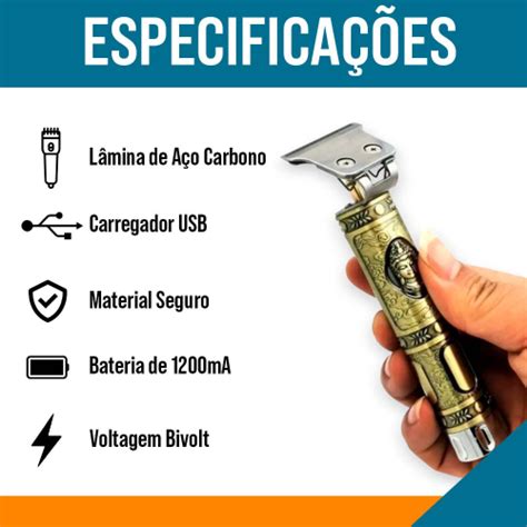 M Quina Corte Acabamento Profissional Kemei Km A Metal No Shoptime