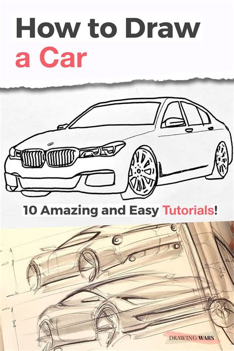 Amazing And Easy Step By Step Tutorials Ideas On How To Draw A Car