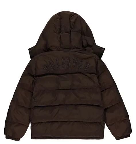 TRAPSTAR IRONGATE DETACHABLE Hooded Puffer Jacket Brown Size Medium