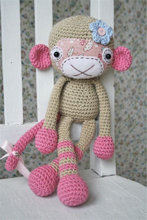 Amigurumi Monkey Girl Crochet Toy Pattern Lilleliis