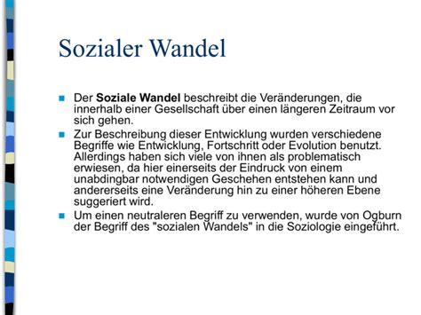 Sozialer Wandel