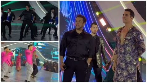 Salman Khan Performs Towel Dance Akshay Kumar Dances To Main Khiladi