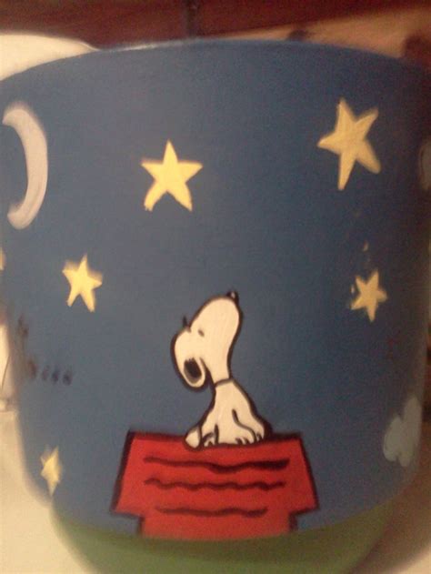 Snoopy Woodstock Gazing Into Night Sky With Star Light Star Bright