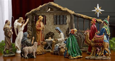 This Is A Nativity Set And It Is Usually Placed Out During Christmas Which Represents The Birth